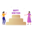 پیش‌نمایش فایل girls-celebrate-new-year-with-cake-7347765 از پک سال نو مبارک