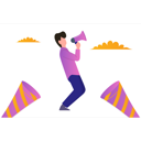 پیش‌نمایش فایل the-boy-is-speaking-into-a-megaphone-7347778 از پک سال نو مبارک