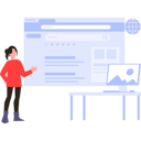 پیش‌نمایش فایل girl-looking-at-the-web-page-7487602 از پک وبسایت