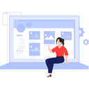 پیش‌نمایش فایل girl-sitting-on-the-laptop-7487477 از پک وبسایت