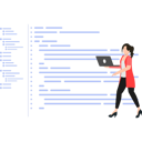 پیش‌نمایش فایل girl-working-on-coding-7487618 از پک وبسایت