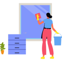 پیش‌نمایش فایل girl-cleaning-window-7496325 از پک تمیزکاری پنجره