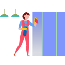 پیش‌نمایش فایل girl-cleaning-window-7496332 از پک تمیزکاری پنجره
