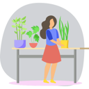 پیش‌نمایش فایل girl-is-gardening-at-weekend-7496076 از پک فعالیت‌های آخر هفته
