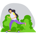 پیش‌نمایش فایل girl-is-skating-in-park-7496079 از پک فعالیت‌های آخر هفته
