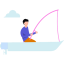 پیش‌نمایش فایل boy-is-fishing-on-a-boat-7603583 از پک ماهیگیری