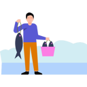 پیش‌نمایش فایل boy-is-holding-a-bucket-of-fish-7603584 از پک ماهیگیری