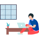 پیش‌نمایش فایل boy-is-using-a-laptop-7542254 از پک کار از خانه