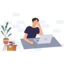 پیش‌نمایش فایل boy-is-working-on-the-laptop-7542185 از پک کار از خانه