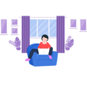 پیش‌نمایش فایل boy-is-working-on-the-laptop-7542245 از پک کار از خانه