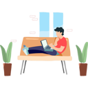 پیش‌نمایش فایل boy-is-working-on-the-laptop-7542248 از پک کار از خانه