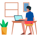 پیش‌نمایش فایل boy-is-working-on-the-laptop-7542257 از پک کار از خانه
