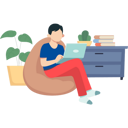 پیش‌نمایش فایل boy-is-working-on-the-laptop-7542263 از پک کار از خانه