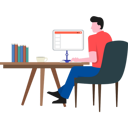 پیش‌نمایش فایل boy-is-working-on-the-monitor-7542188 از پک کار از خانه