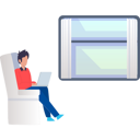 پیش‌نمایش فایل boy-working-on-laptop-in-flight-7542193 از پک کار از خانه