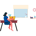 پیش‌نمایش فایل girl-is-on-a-video-call-7542265 از پک کار از خانه