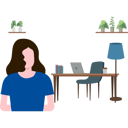 پیش‌نمایش فایل girl-is-standing-by-the-work-table-7542181 از پک کار از خانه