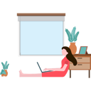 پیش‌نمایش فایل girl-is-using-a-laptop-7542182 از پک کار از خانه