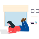 پیش‌نمایش فایل girl-is-using-a-laptop-7542253 از پک کار از خانه