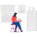پیش‌نمایش فایل girl-is-working-from-home-7542171 از پک کار از خانه