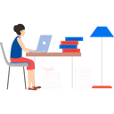 پیش‌نمایش فایل girl-is-working-from-home-7542192 از پک کار از خانه
