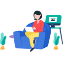 پیش‌نمایش فایل girl-is-working-from-home-7542236 از پک کار از خانه
