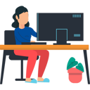 پیش‌نمایش فایل girl-is-working-from-home-7542244 از پک کار از خانه