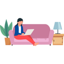پیش‌نمایش فایل girl-is-working-from-home-7542255 از پک کار از خانه