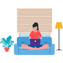 پیش‌نمایش فایل girl-is-working-from-home-7542264 از پک کار از خانه