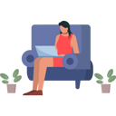 پیش‌نمایش فایل girl-is-working-on-the-laptop-7542274 از پک کار از خانه