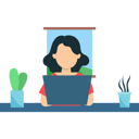 پیش‌نمایش فایل girl-is-working-on-the-laptop-7542300 از پک کار از خانه