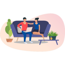 پیش‌نمایش فایل girls-are-sitting-on-the-couch-7542285 از پک کار از خانه