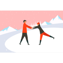 پیش‌نمایش فایل boy-and-girl-ice-skating-7502260 از پک زمستان