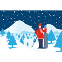 پیش‌نمایش فایل woman-standing-with-ice-skiing-7502297 از پک زمستان