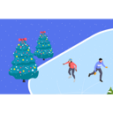 پیش‌نمایش فایل boy-and-girl-enjoying-ice-skating-7529844 از پک فعالیت‌های زمستانی