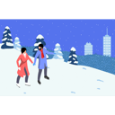پیش‌نمایش فایل couple-enjoying-ice-skating-7529848 از پک فعالیت‌های زمستانی