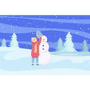 پیش‌نمایش فایل girl-build-snowman-7529857 از پک فعالیت‌های زمستانی