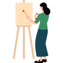 پیش‌نمایش فایل girl-is-drawing-7593734 از پک هنرهای زیبا