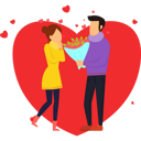 پیش‌نمایش فایل boy-giving-flowers-to-girl-on-valentines-day-7623233 از پک روز ولنتاین