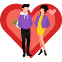 پیش‌نمایش فایل boy-giving-flowers-to-girl-on-valentines-day-7623235 از پک روز ولنتاین