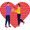پیش‌نمایش فایل boy-giving-flowers-to-girl-on-valentines-day-7623258 از پک روز ولنتاین