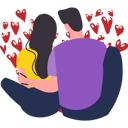 پیش‌نمایش فایل romantic-couple-sitting-on-valentine-day-7623292 از پک روز ولنتاین