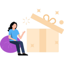 پیش‌نمایش فایل girl-opening-gift-box-7657004 از پک هدیه