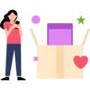 پیش‌نمایش فایل girl-opening-mobile-gift-box-7656983 از پک هدیه
