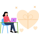 پیش‌نمایش فایل girl-shopping-for-romantic-gift-online-7657005 از پک هدیه