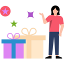 پیش‌نمایش فایل girl-showing-gift-boxes-7656993 از پک هدیه
