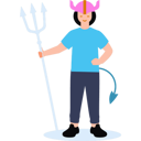 پیش‌نمایش فایل girl-dressed-as-devil-for-halloween-7658759 از پک آواتار هالووین
