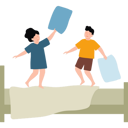 پیش‌نمایش فایل children-playing-with-pillows-7658954 از پک سرگرمی و علاقه‌مندی