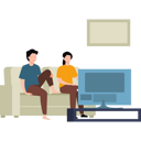 پیش‌نمایش فایل couple-watching-tv-7658926 از پک سرگرمی و علاقه‌مندی