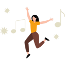 پیش‌نمایش فایل girl-dancing-to-music-7658931 از پک سرگرمی و علاقه‌مندی